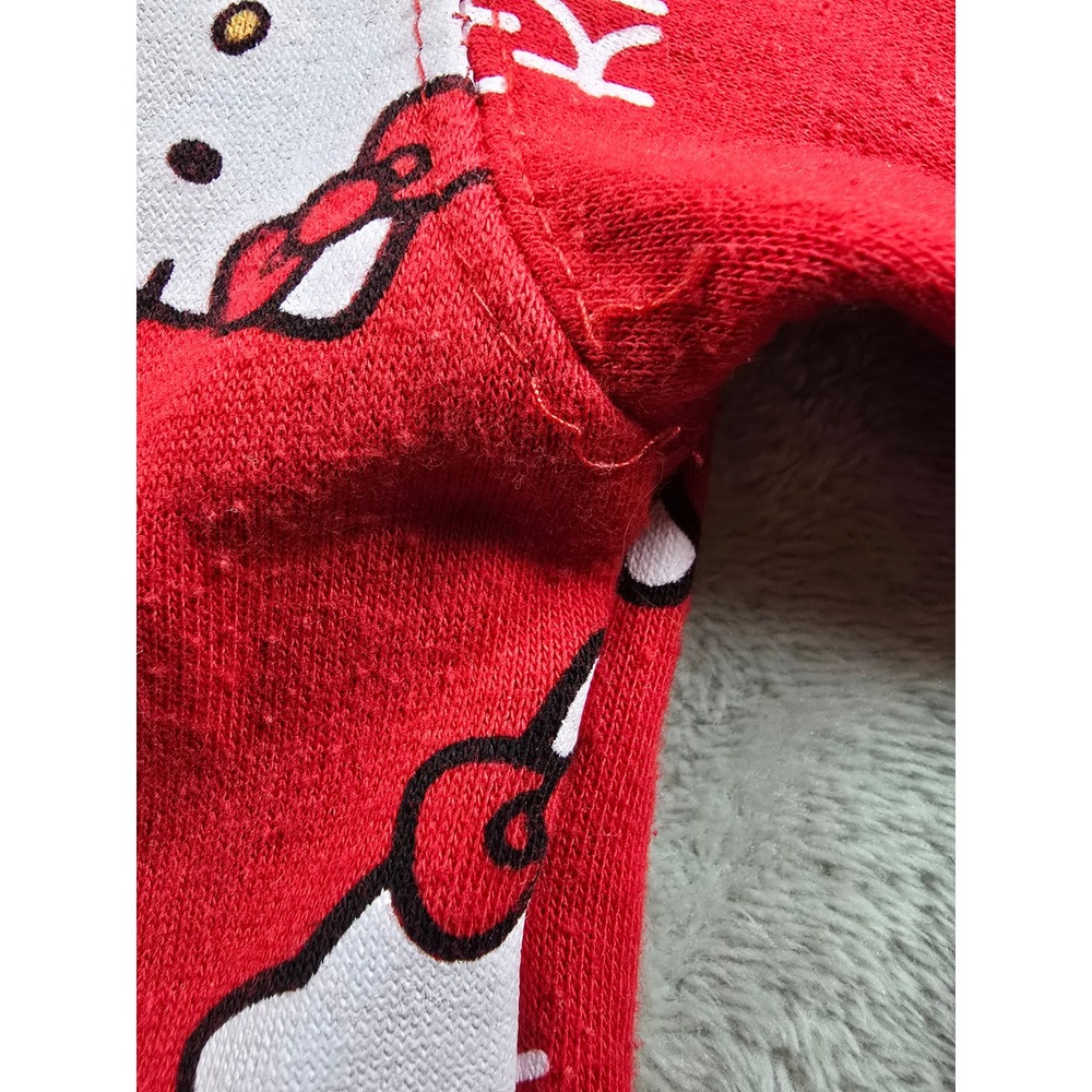 Hello Kitty Sweatshirt Womens S Red All Over Print Sanrio Crewneck Pilling - Picture 5 of 10